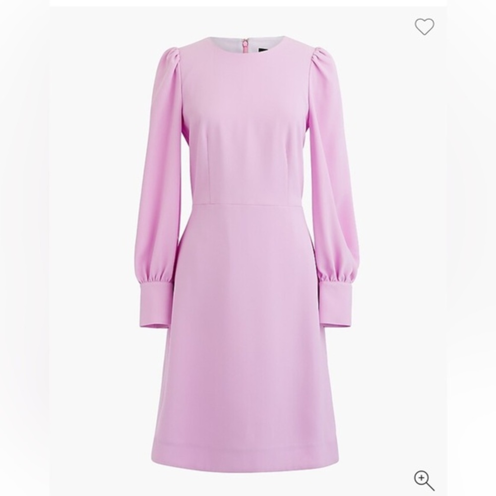 J. Crew long sleeve crepe 365 dress in soft mauve pink size 10.